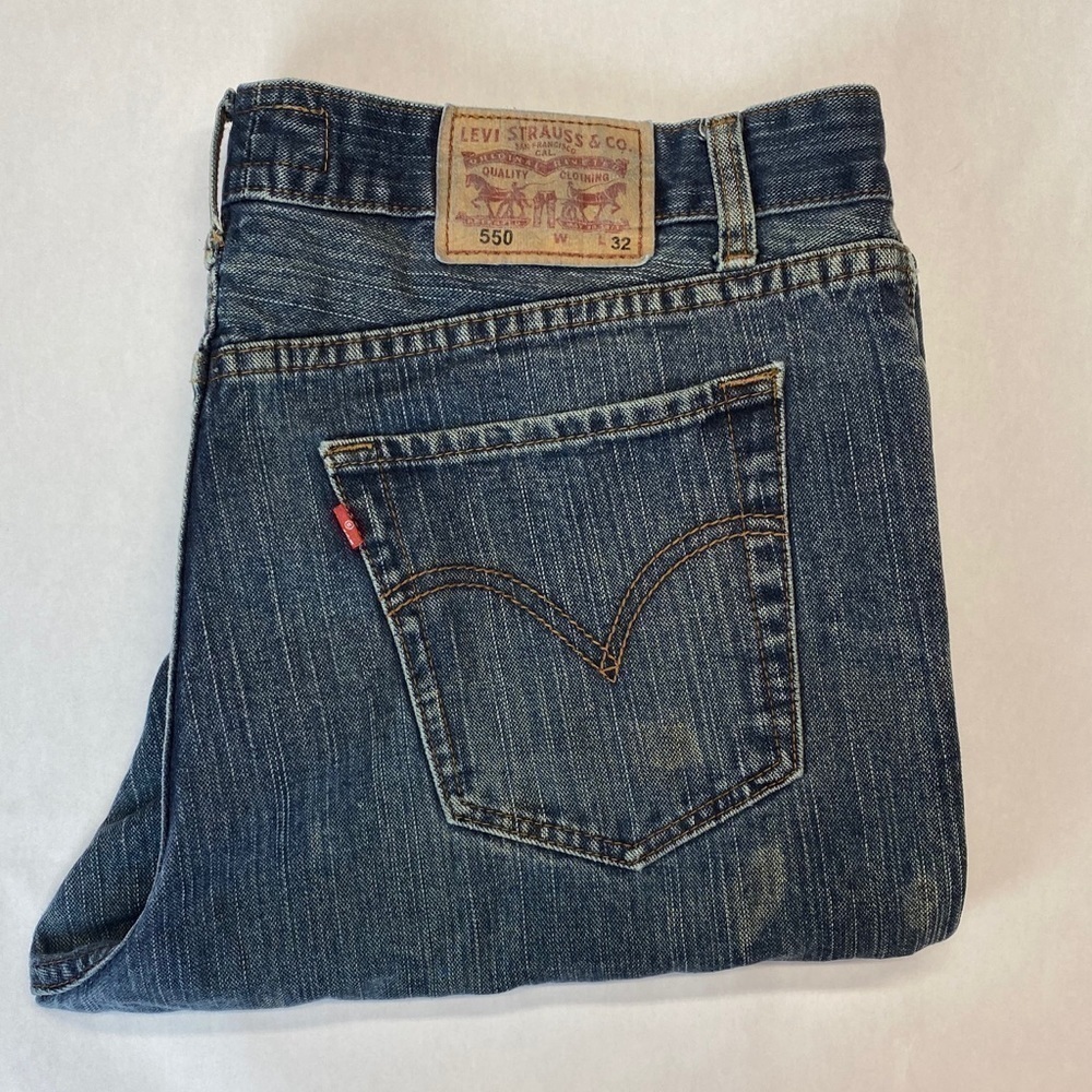 LEVIS 550 SLIM STRAIGHT JEANS W 38 L 32